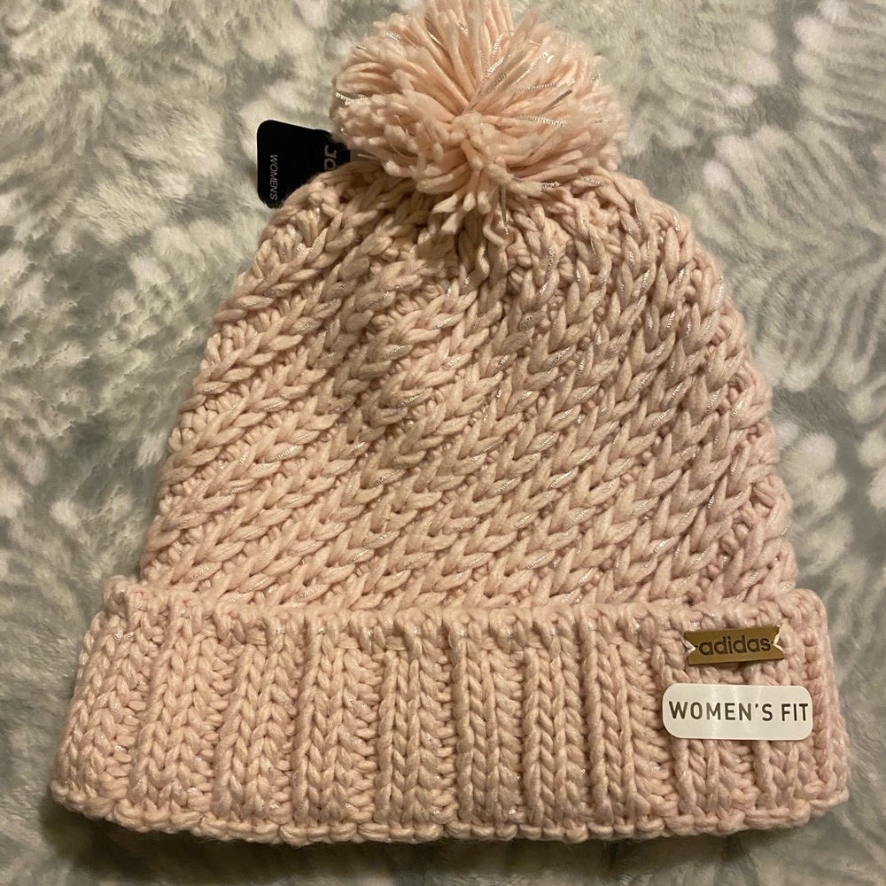 Adidas Women's Fit Pink Knit Beanie